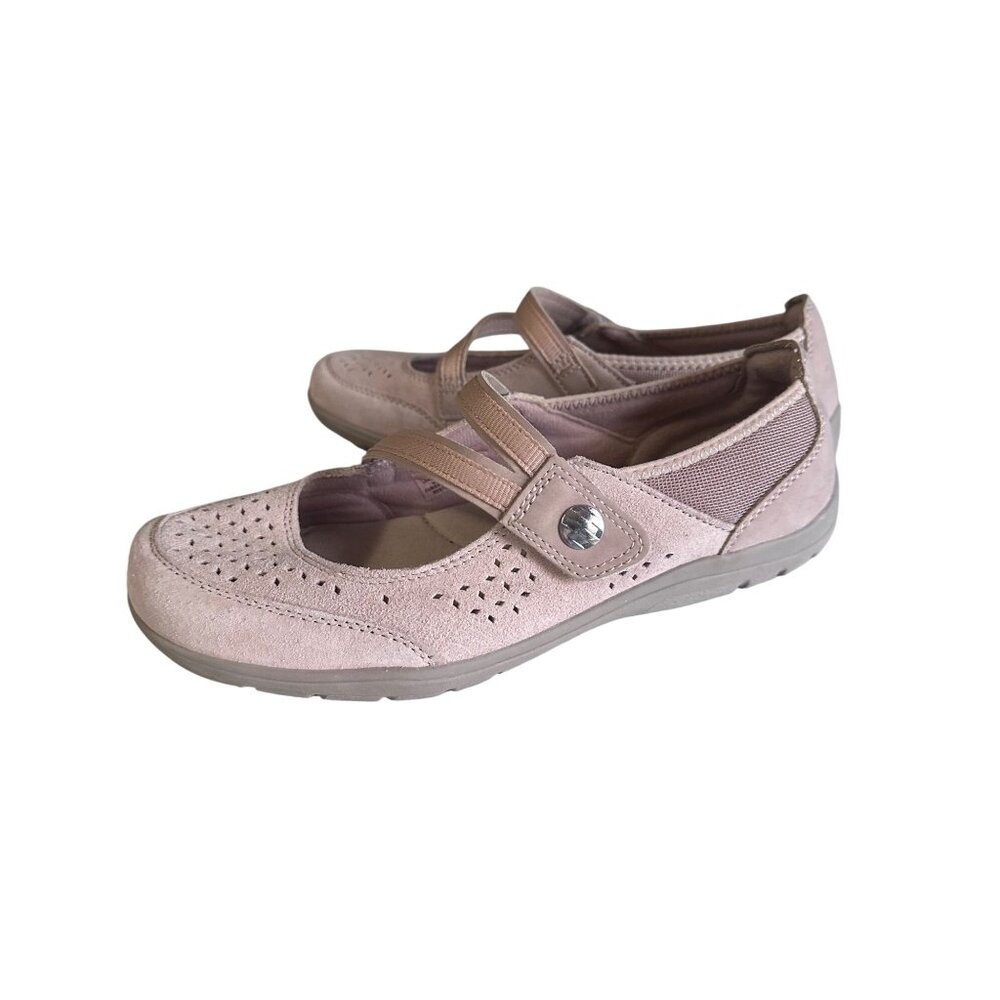 Earth Spirit mary jane blush pink suede leather flat size 9